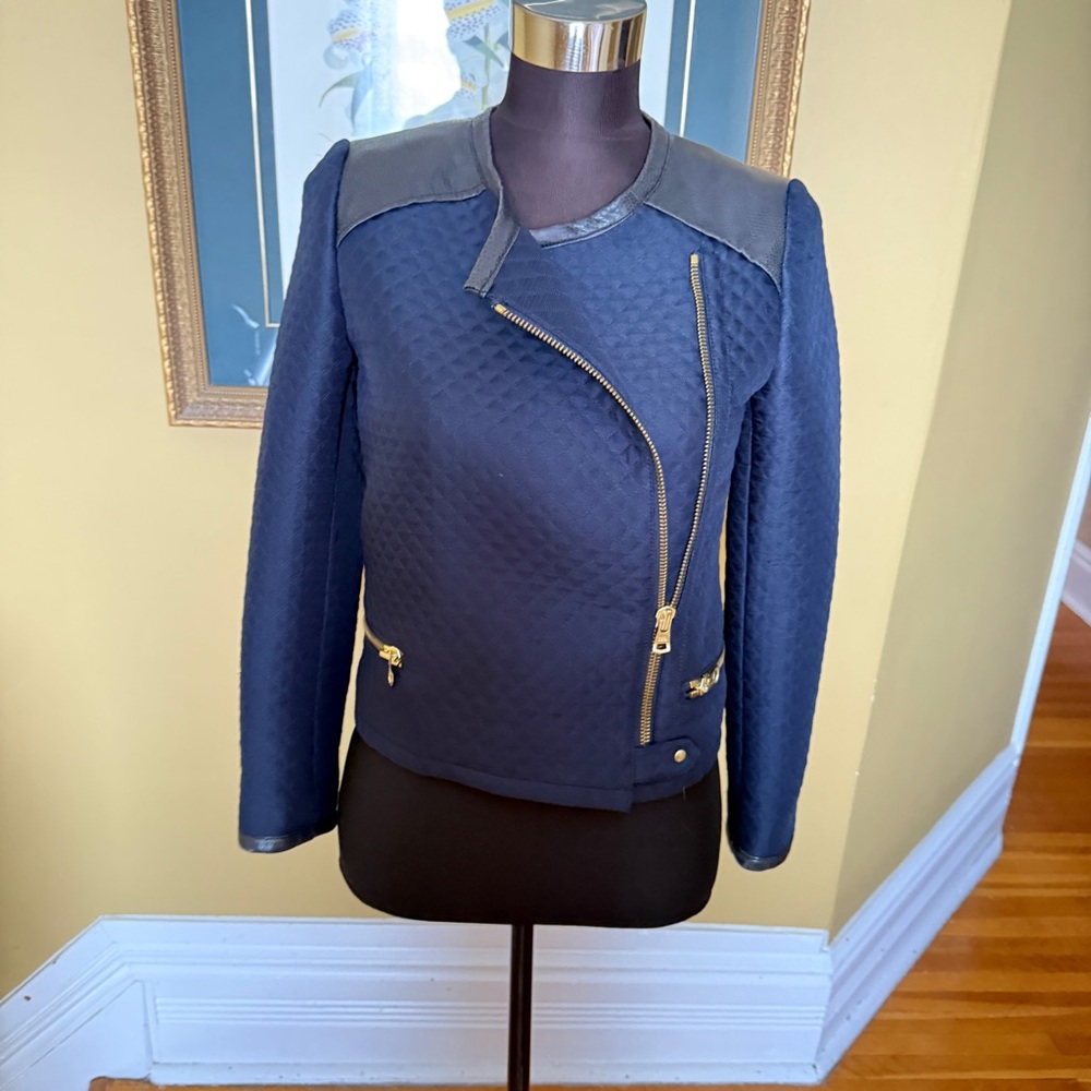 Club Monaco Navy Quilted Women's Jacket